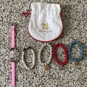 Rustic Cuff bracelets with bag